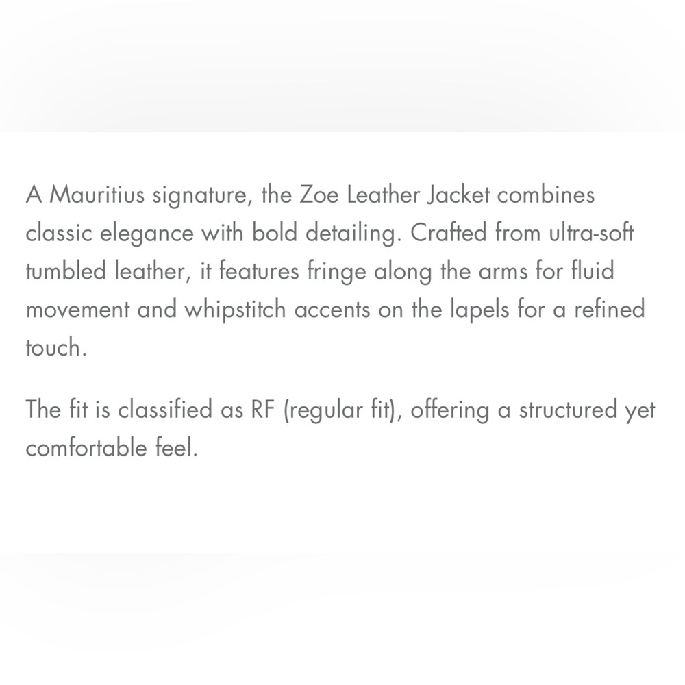 Mauritius Zoe Leather Jacket (blue denim with fringe - size 12) - Picture 6 of 7